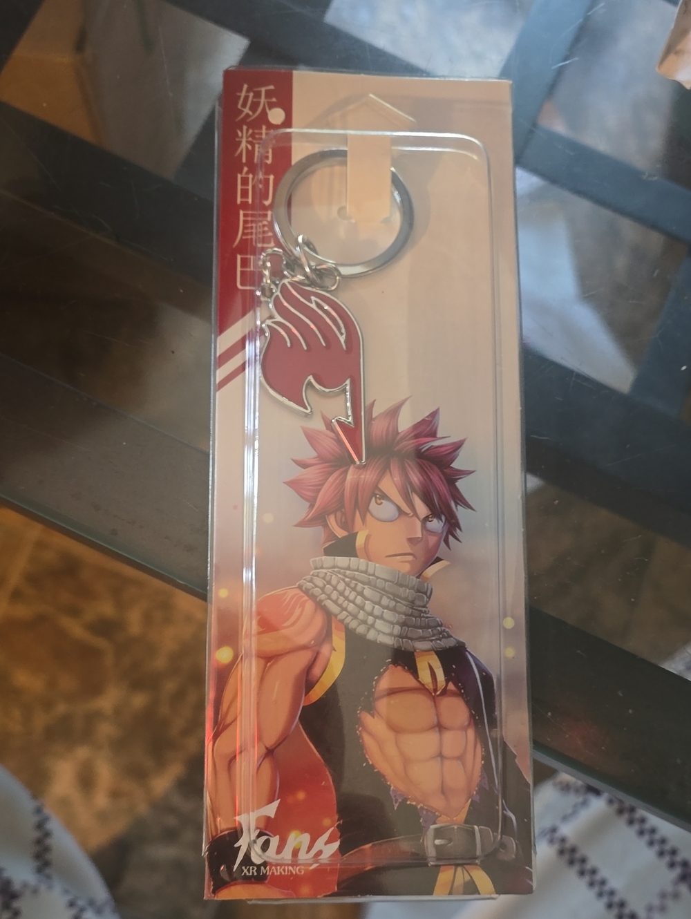 Fairy Tail Natsu Red Guild Metal Keychain
